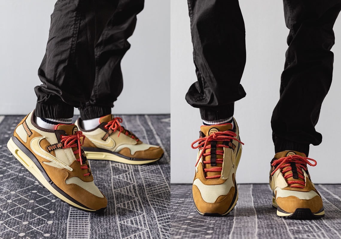 Travis Scott Nike Air Max 1 Wheat Do9392 On Feet 701 (2) - newkick.vip